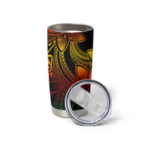 Polynesian Tribal Plumeria Flowers Tumbler Cup Reggae Vibe LT9 - Polynesian Pride