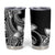 Polynesian Tribal Plumeria Flowers Tumbler Cup Black Vibe