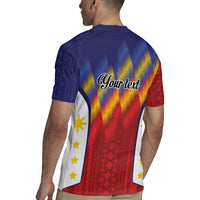 Personalized Philippines Eight Rays Sun Rugby Jersey Traditional Filipino Igorot Pattern Motif LT9 - Polynesian Pride