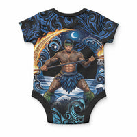 Samoa Siva Afi Baby Onesie Fireknife Fire Dance Pacific Tribal Motif LT9 - Polynesian Pride