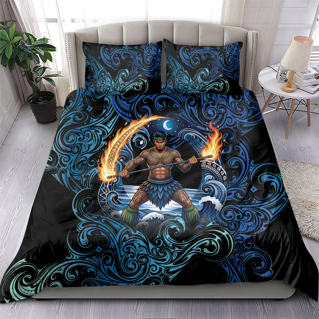 Samoa Siva Afi Bedding Set Fireknife Fire Dance Pacific Tribal Motif LT9 - Polynesian Pride