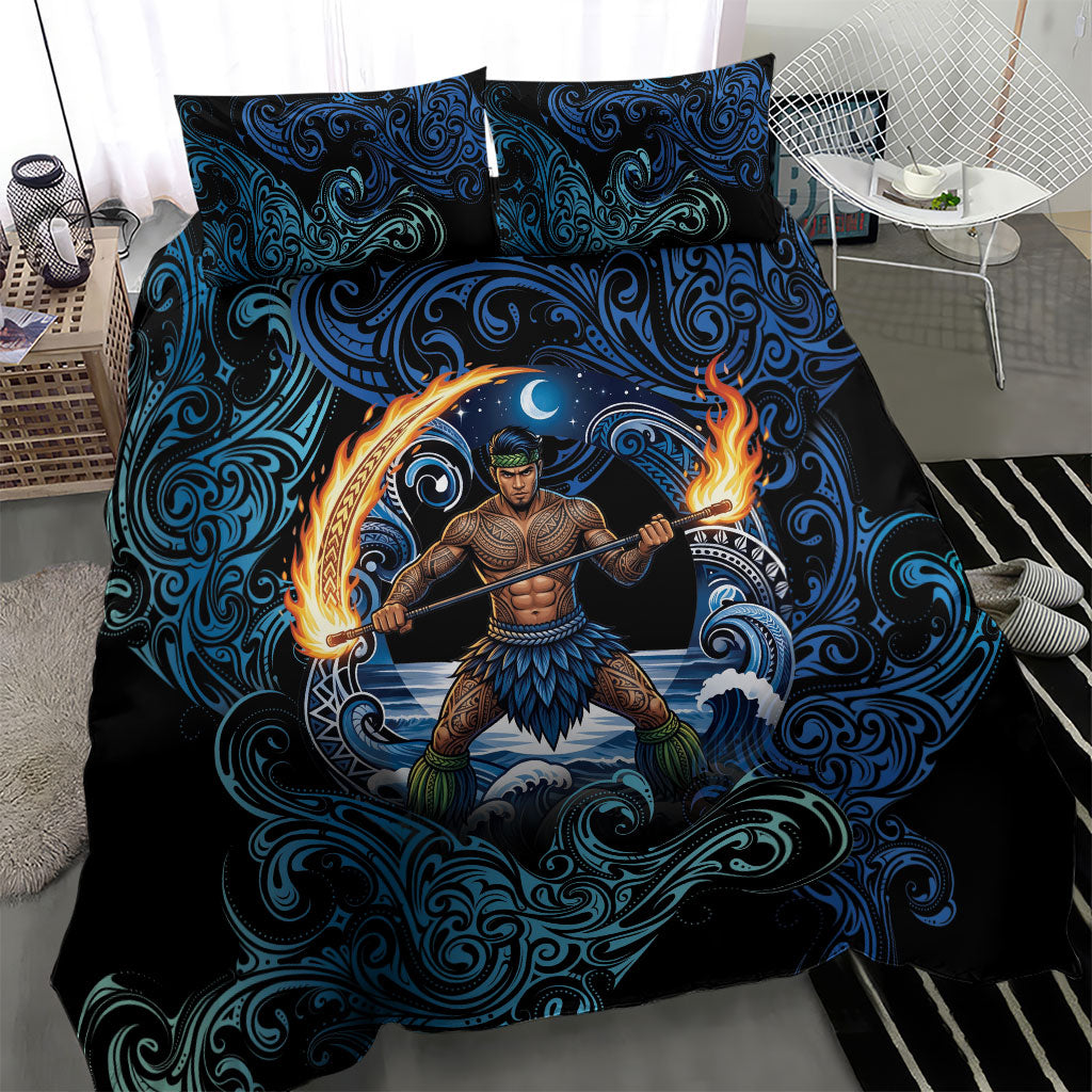 Samoa Siva Afi Bedding Set Fireknife Fire Dance Pacific Tribal Motif LT9 - Polynesian Pride