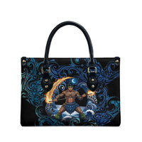 Samoa Siva Afi Leather Bag Fireknife Fire Dance Pacific Tribal Motif LT9 - Polynesian Pride