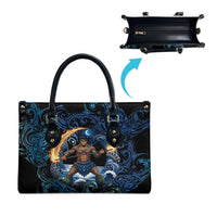 Samoa Siva Afi Leather Bag Fireknife Fire Dance Pacific Tribal Motif LT9 - Polynesian Pride