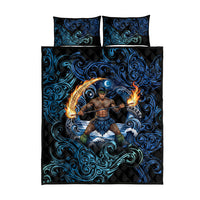 Samoa Siva Afi Quilt Bed Set Fireknife Fire Dance Pacific Tribal Motif LT9 - Polynesian Pride