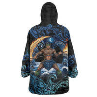 Samoa Siva Afi Wearable Blanket Hoodie Fireknife Fire Dance Pacific Tribal Motif LT9 - Polynesian Pride