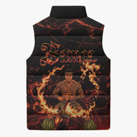 Samoa Siva Afi Dance Fireknife Sleeveless Puffer Jacket Polynesian Heritage Fire Dance LT9 - Polynesian Pride