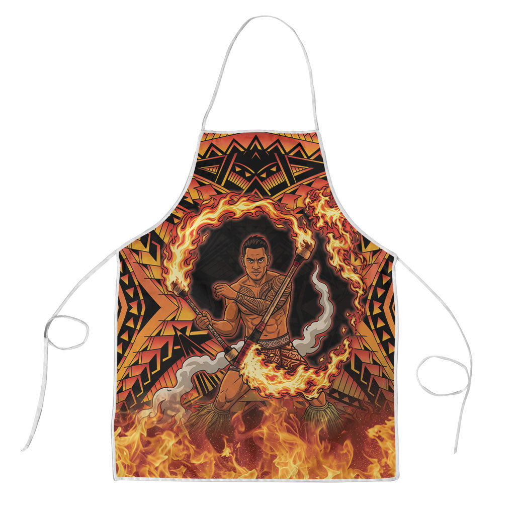 Samoa Siva Afi Dance Fireknife Apron Samoan Tribal Motif Dancing in the Fire LT9 Red - Polynesian Pride