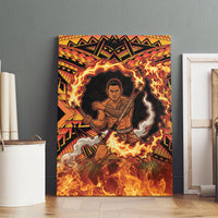 Samoa Siva Afi Dance Fireknife Canvas Wall Art Samoan Tribal Motif Dancing in the Fire LT9 - Polynesian Pride