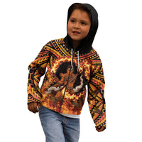 Samoa Siva Afi Dance Fireknife Kid Hoodie Samoan Tribal Motif Dancing in the Fire LT9 - Polynesian Pride