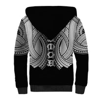 Samoan Ula Nifo Afi Tribal Sherpa Hoodie Polynesian Pattern LT9 - Polynesian Pride