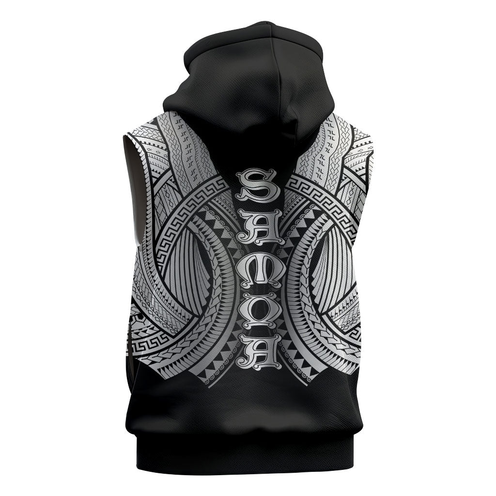 Samoan Ula Nifo Afi Tribal Sleeveless Hoodie Polynesian Pattern LT9 - Polynesian Pride