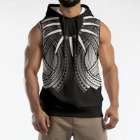 Samoan Ula Nifo Afi Tribal Sleeveless Hoodie Polynesian Pattern LT9 - Polynesian Pride