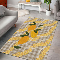 Maku'e Hawaiian Mango Palaka Area Rug Aloha Hibiscus Pikake Lei LT9 - Polynesian Pride