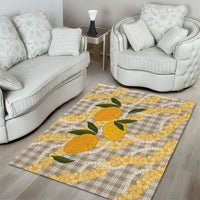 Maku'e Hawaiian Mango Palaka Area Rug Aloha Hibiscus Pikake Lei LT9 - Polynesian Pride