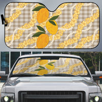 Maku'e Hawaiian Mango Palaka Auto Sun Shade Aloha Hibiscus Pikake Lei LT9 Brown - Polynesian Pride