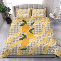 Maku'e Hawaiian Mango Palaka Bedding Set Aloha Hibiscus Pikake Lei LT9 - Polynesian Pride