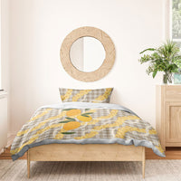 Maku'e Hawaiian Mango Palaka Bedding Set Aloha Hibiscus Pikake Lei LT9 - Polynesian Pride