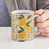 Maku'e Hawaiian Mango Palaka Ceramic Mug Aloha Hibiscus Pikake Lei LT9 - Polynesian Pride