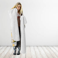 Maku'e Hawaiian Mango Palaka Hooded Blanket Aloha Hibiscus Pikake Lei LT9 - Polynesian Pride
