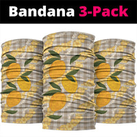 Maku'e Hawaiian Mango Palaka Neck Gaiter Aloha Hibiscus Pikake Lei LT9 package One Size: 25*50cm Brown - Polynesian Pride