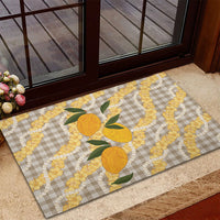 Maku'e Hawaiian Mango Palaka Rubber Doormat Aloha Hibiscus Pikake Lei LT9 - Polynesian Pride