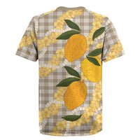 Maku'e Hawaiian Mango Palaka Rugby Jersey Aloha Hibiscus Pikake Lei LT9 - Polynesian Pride