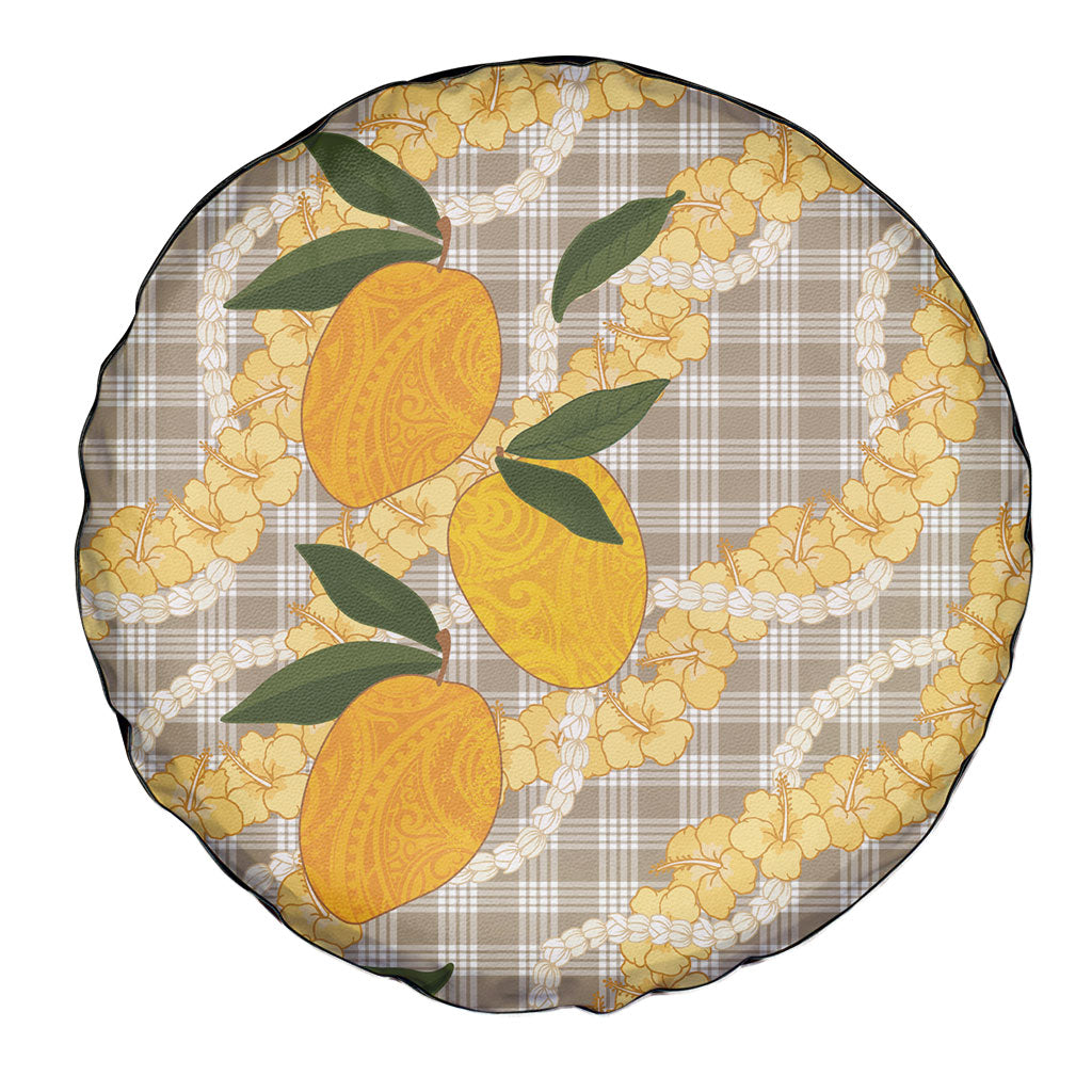 Maku'e Hawaiian Mango Palaka Spare Tire Cover Aloha Hibiscus Pikake Lei LT9 - Polynesian Pride