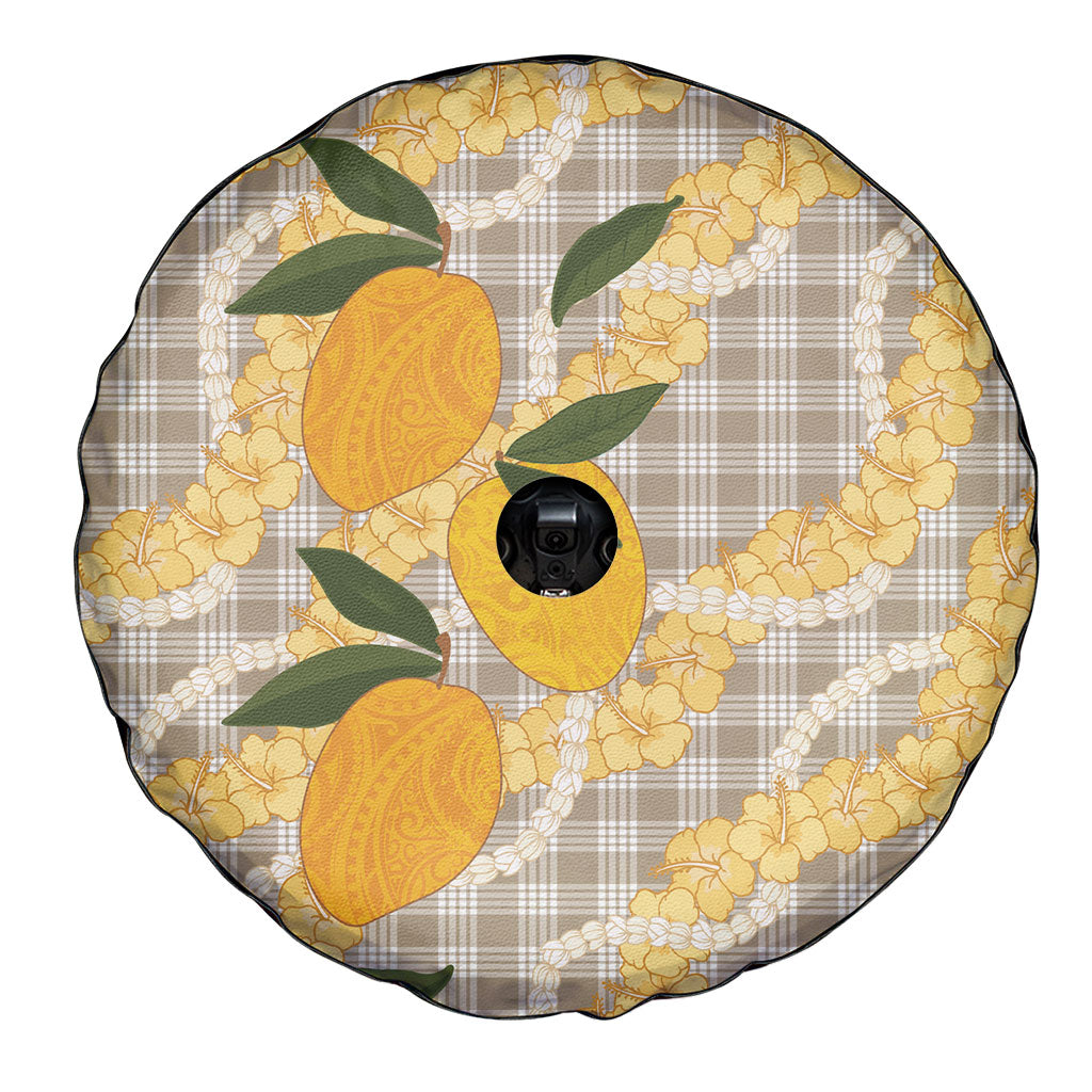 Maku'e Hawaiian Mango Palaka Spare Tire Cover Aloha Hibiscus Pikake Lei LT9 - Polynesian Pride
