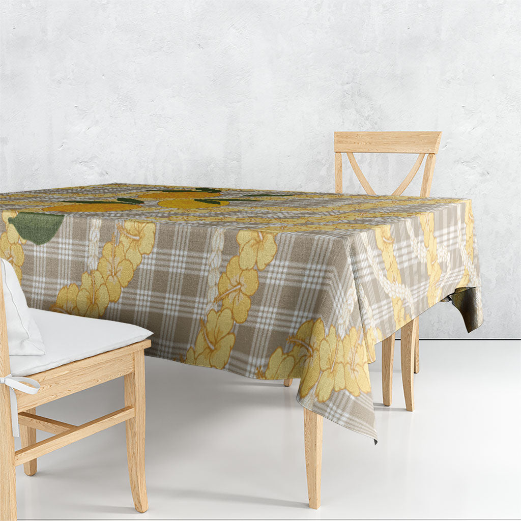 Maku'e Hawaiian Mango Palaka Tablecloth Aloha Hibiscus Pikake Lei LT9 - Polynesian Pride