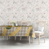 Maku'e Hawaiian Mango Palaka Tablecloth Aloha Hibiscus Pikake Lei LT9 - Polynesian Pride