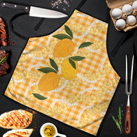 Alani Hawaiian Mango Palaka Apron Aloha Hibiscus Pikake Lei LT9 Orange - Polynesian Pride