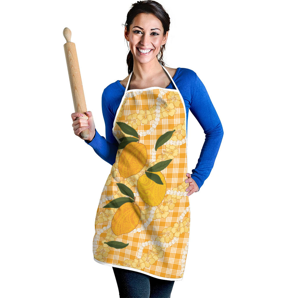 Alani Hawaiian Mango Palaka Apron Aloha Hibiscus Pikake Lei LT9 - Polynesian Pride