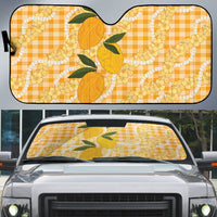Alani Hawaiian Mango Palaka Auto Sun Shade Aloha Hibiscus Pikake Lei LT9 Orange - Polynesian Pride