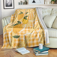 Alani Hawaiian Mango Palaka Blanket Aloha Hibiscus Pikake Lei LT9 Orange - Polynesian Pride
