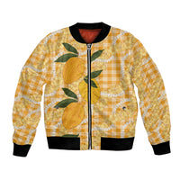 Alani Hawaiian Mango Palaka Bomber Jacket Aloha Hibiscus Pikake Lei LT9 Unisex Orange - Polynesian Pride