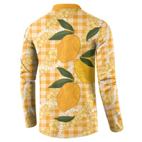 Alani Hawaiian Mango Palaka Button Sweatshirt Aloha Hibiscus Pikake Lei LT9 - Polynesian Pride