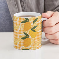 Alani Hawaiian Mango Palaka Ceramic Mug Aloha Hibiscus Pikake Lei LT9 - Polynesian Pride