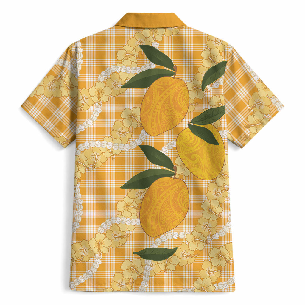 Alani Hawaiian Mango Palaka Hawaiian Shirt Aloha Hibiscus Pikake Lei LT9 - Polynesian Pride