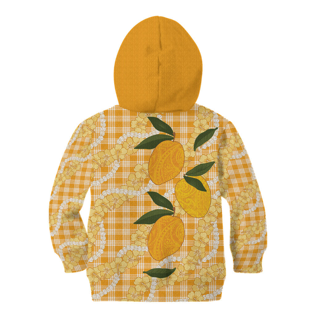 Alani Hawaiian Mango Palaka Kid Hoodie Aloha Hibiscus Pikake Lei LT9 - Polynesian Pride