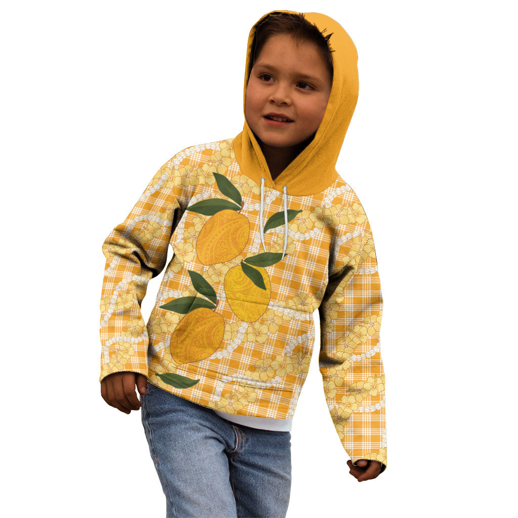 Alani Hawaiian Mango Palaka Kid Hoodie Aloha Hibiscus Pikake Lei LT9 - Polynesian Pride