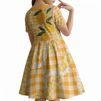Alani Hawaiian Mango Palaka Kid Short Sleeve Dress Aloha Hibiscus Pikake Lei LT9 - Polynesian Pride