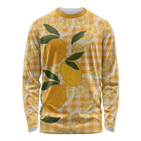 Alani Hawaiian Mango Palaka Long Sleeve Shirt Aloha Hibiscus Pikake Lei LT9 Unisex Orange - Polynesian Pride