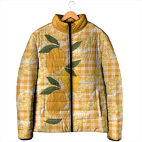 Alani Hawaiian Mango Palaka Padded Jacket Aloha Hibiscus Pikake Lei LT9 - Polynesian Pride