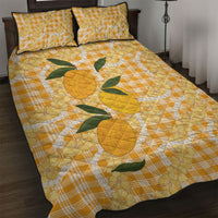 Alani Hawaiian Mango Palaka Quilt Bed Set Aloha Hibiscus Pikake Lei LT9 Orange - Polynesian Pride
