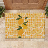 Alani Hawaiian Mango Palaka Rubber Doormat Aloha Hibiscus Pikake Lei LT9 Orange - Polynesian Pride