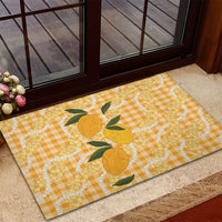 Alani Hawaiian Mango Palaka Rubber Doormat Aloha Hibiscus Pikake Lei LT9 - Polynesian Pride