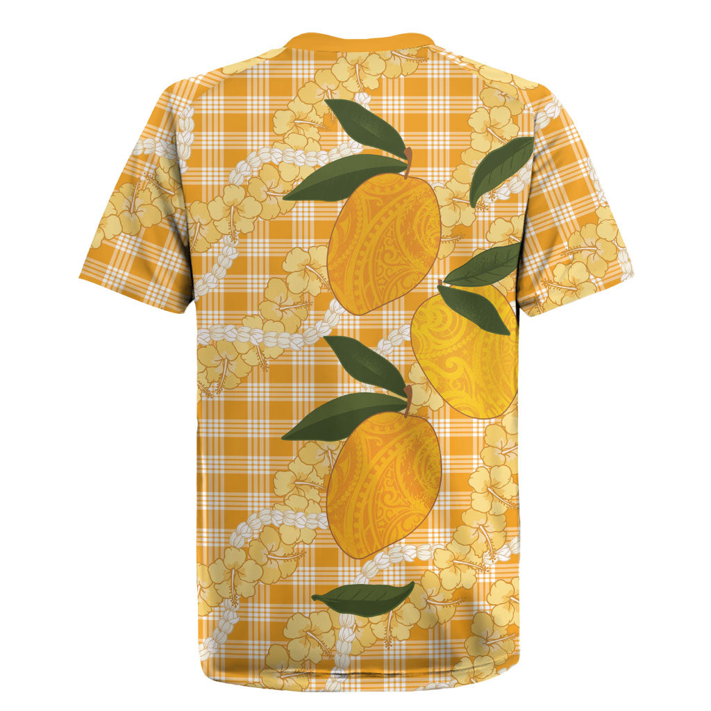 Alani Hawaiian Mango Palaka Rugby Jersey Aloha Hibiscus Pikake Lei LT9 - Polynesian Pride