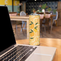 Alani Hawaiian Mango Palaka Skinny Tumbler Aloha Hibiscus Pikake Lei LT9 - Polynesian Pride