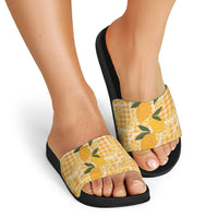 Alani Hawaiian Mango Palaka Slide Sandals Aloha Hibiscus Pikake Lei LT9 - Polynesian Pride
